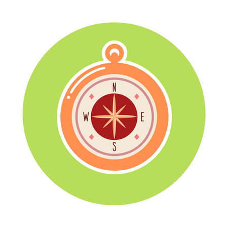 Compass icon. Vector illustration isolated on white backgroundのイラスト素材