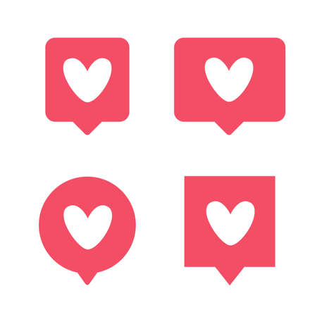 Like notification icons. Vector set isolated on white background