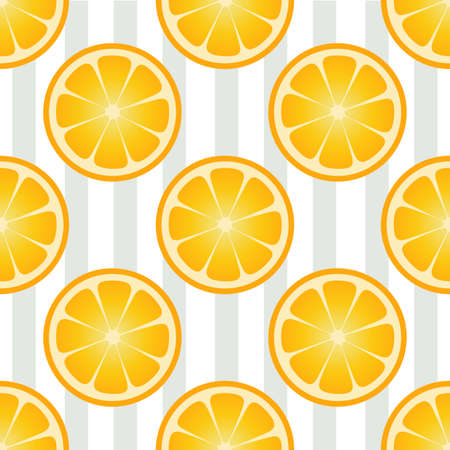 Summer vector pattern. Seamless background with orange