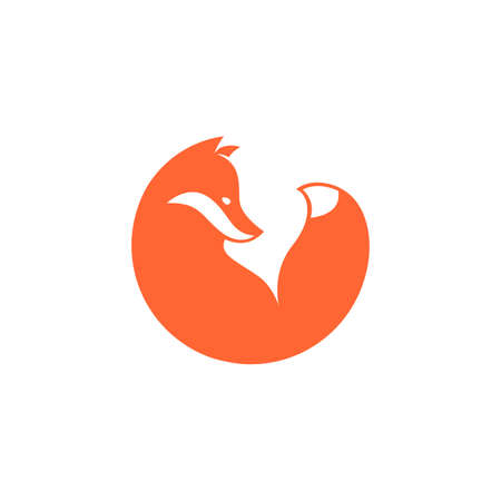 Fox icon. Isolated vector illustration in flat styleのイラスト素材
