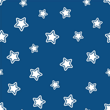 Cute stars random pattern. Seamless vector illustrationのイラスト素材