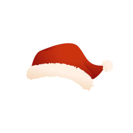 Santa cap. Vector illustration isolated on white backgroundのイラスト素材