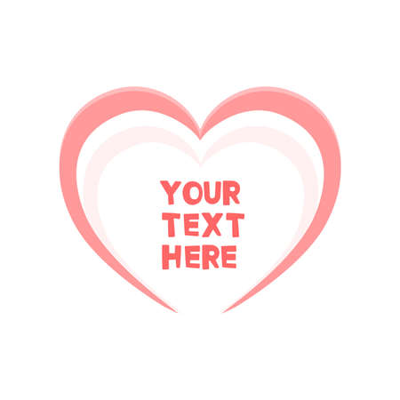 Cute heart frame for your text. Vector illustrationのイラスト素材