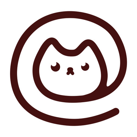 Commercial symbol as a cat vector iconのイラスト素材