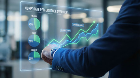 Businessman hand working with new modern computer and business strategy as conceptの素材