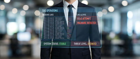 Businessman on blurred background using digital tablet with stock market exchange chartの素材