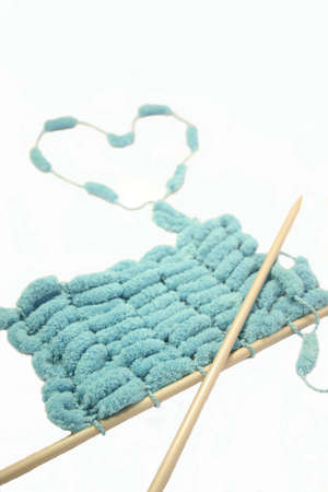 Knitting with loveの写真素材