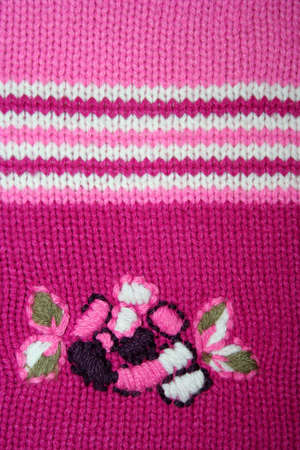 knitted wool as backgroundの写真素材