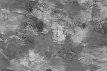 Painted canvas in grey color as background. Art is created and painted by photographer.の写真素材