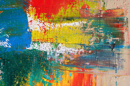 Painted canvas as background. 