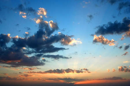 sunset as background