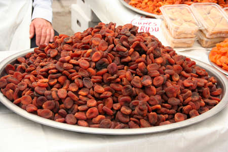 dried apricots at bazaar
