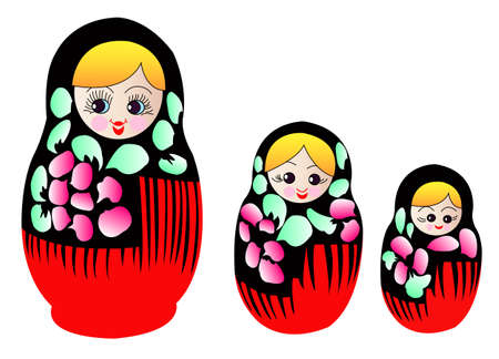 matruska set vectorのイラスト素材