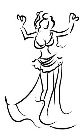 belly dancer vectorのイラスト素材