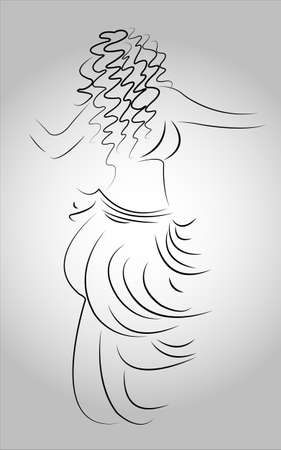 belly dancer vectorのイラスト素材