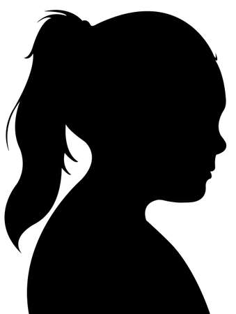 a Child head Silhouette のイラスト素材