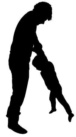 brothers playingのイラスト素材