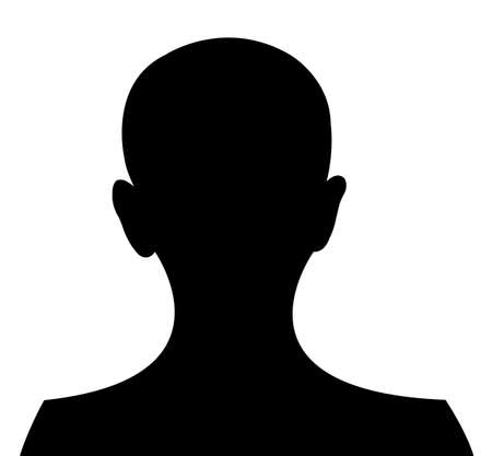 boy head silhouette vectorのイラスト素材