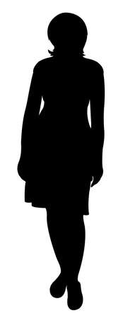 a girl silhouette vector のイラスト素材