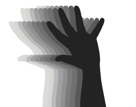 a hand silhouette vector のイラスト素材