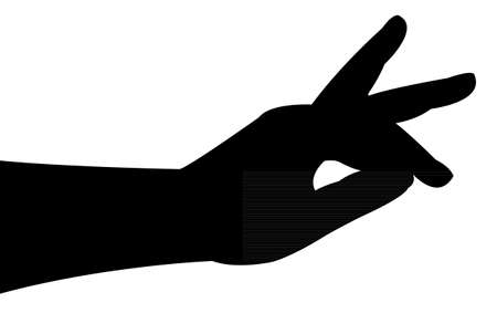 a hand silhouette vector のイラスト素材