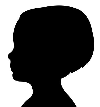 a child head silhouette vectorのイラスト素材