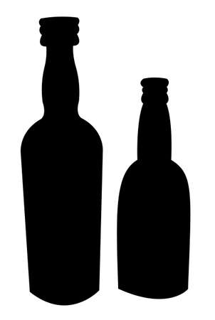 bottle sign setのイラスト素材