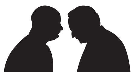 two man talkingのイラスト素材