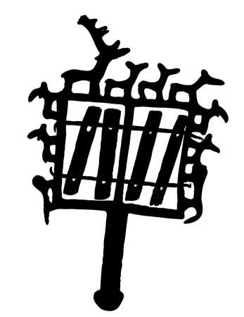 a symbol from Anatolia, silhouetteのイラスト素材