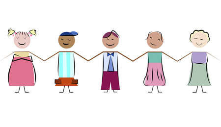 child cartoon drawings, vector artworkのイラスト素材