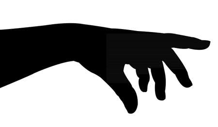 Lady hand silhouette vectorのイラスト素材
