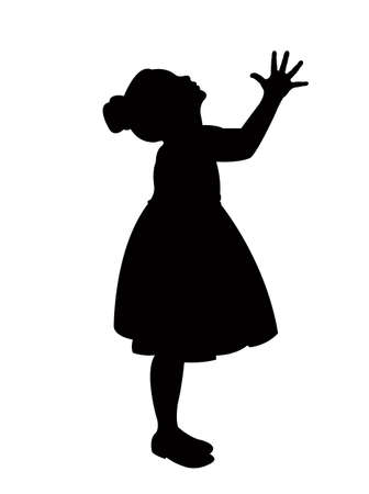 a girl silhouette vectorのイラスト素材