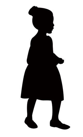 a girl silhouette vectorのイラスト素材