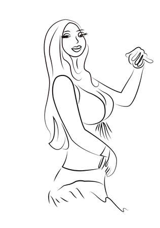 belly dancer drawingのイラスト素材