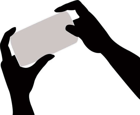 hands taking photosのイラスト素材