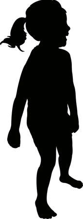 a girl body silhouette vectorのイラスト素材