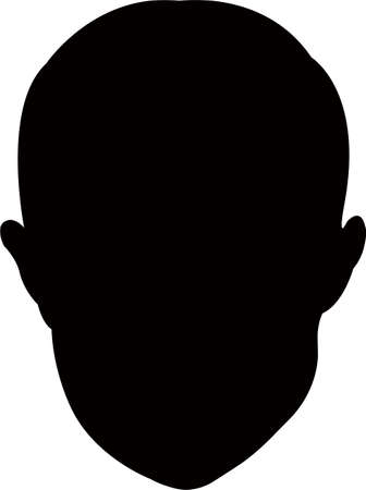 a kid head silhouette vectorのイラスト素材