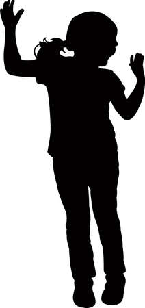 a girl body silhouette vectorのイラスト素材