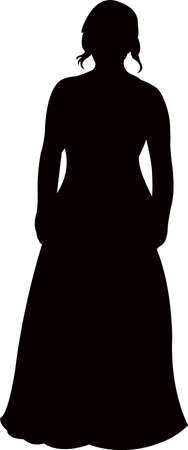 a lady body silhouette vectorのイラスト素材
