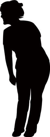 A woman body silhouette vectorのイラスト素材