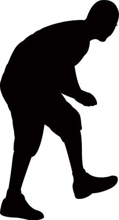 Man body silhouette vectorのイラスト素材