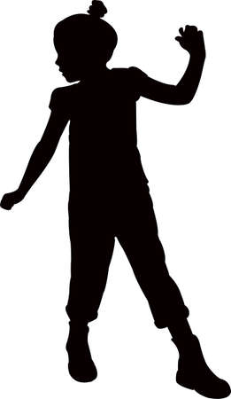 a girl body silhouette vectorのイラスト素材