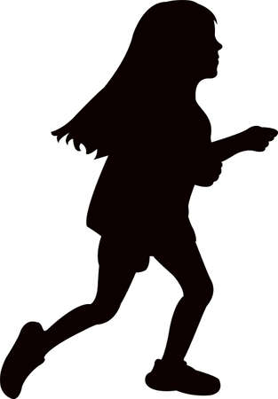 A girl body silhouette vectorのイラスト素材