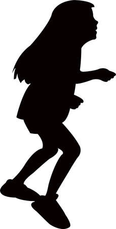 a girl body silhouette vectorのイラスト素材