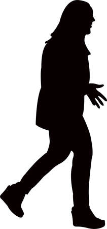 A woman body silhouette vectorのイラスト素材