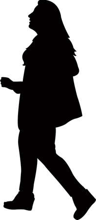 A woman body silhouette vectorのイラスト素材
