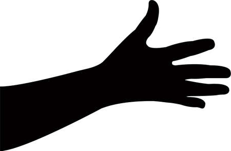 a hand silhouette vectorのイラスト素材