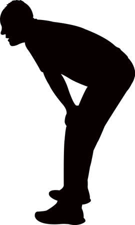 Man body silhouette vectorのイラスト素材