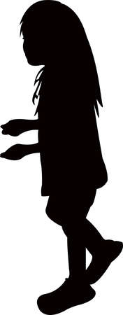 a girl body silhouetteのイラスト素材