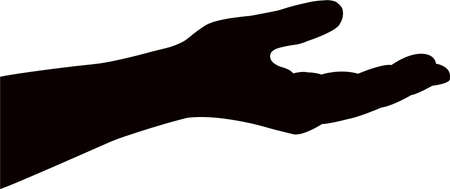 a hand silhouette vectorのイラスト素材
